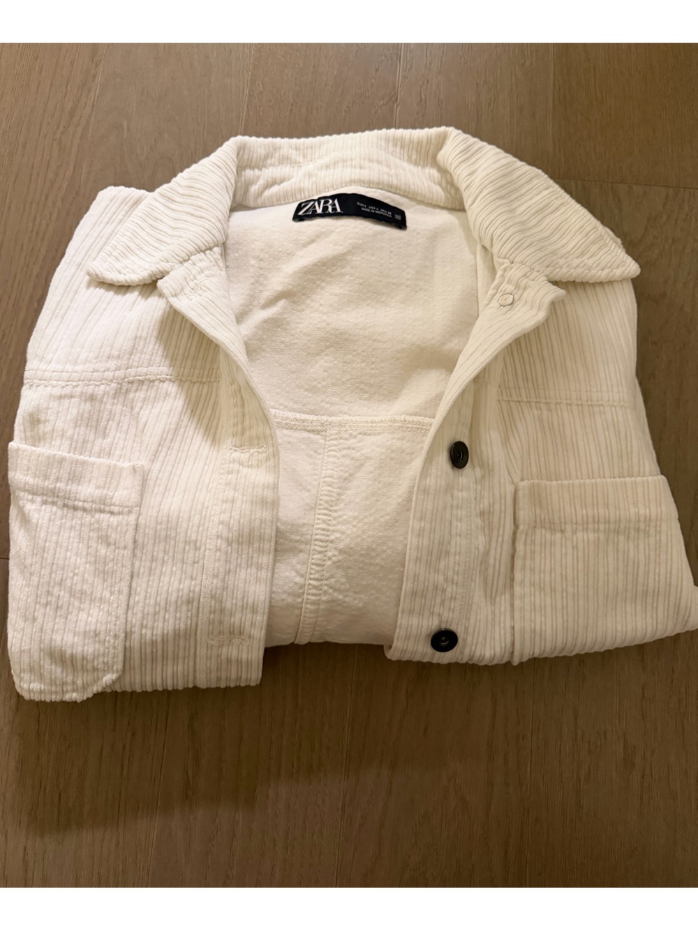 Zara Cream Corduroy Overshirt